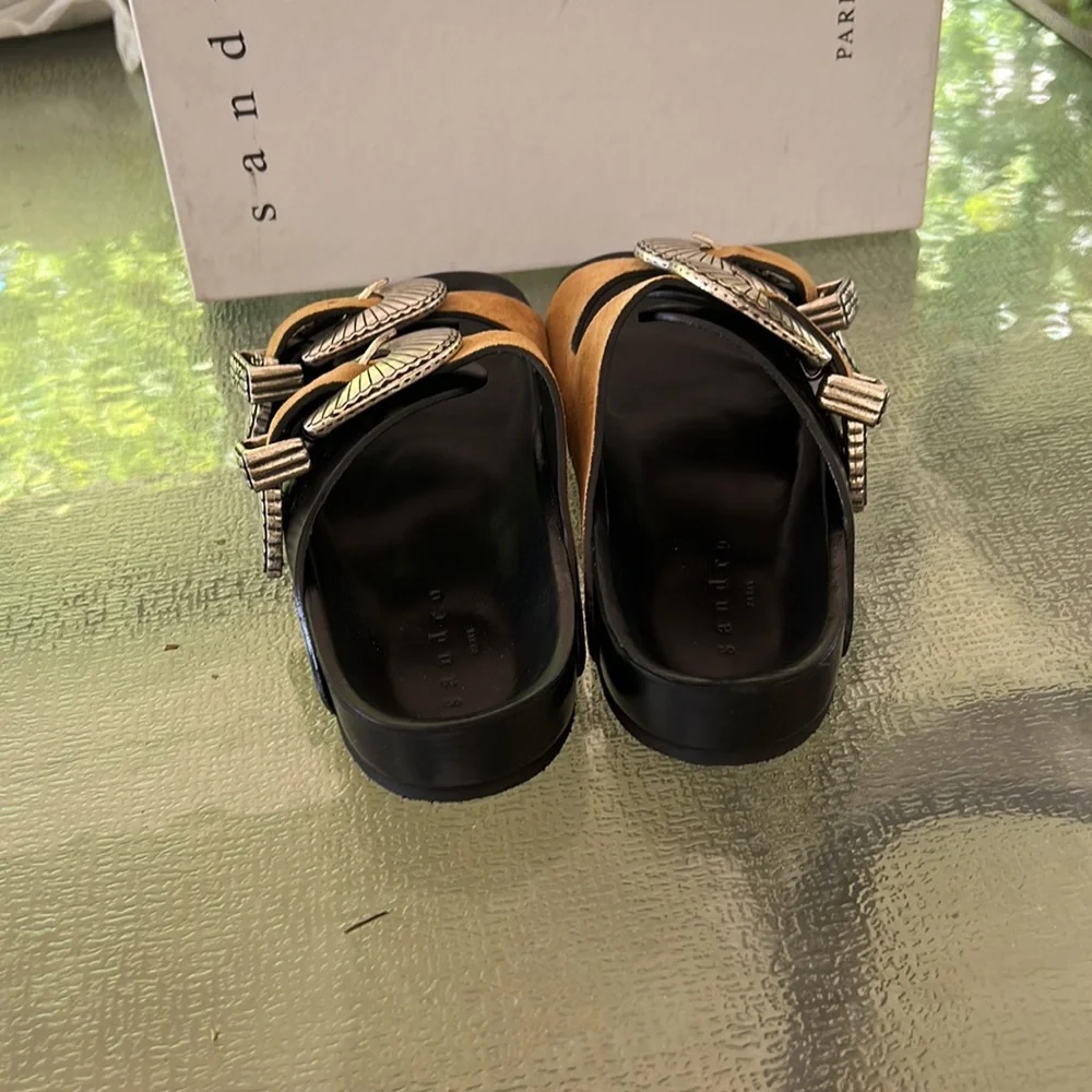 Sandro Western Buckle Sandals - Picture 4 of 10